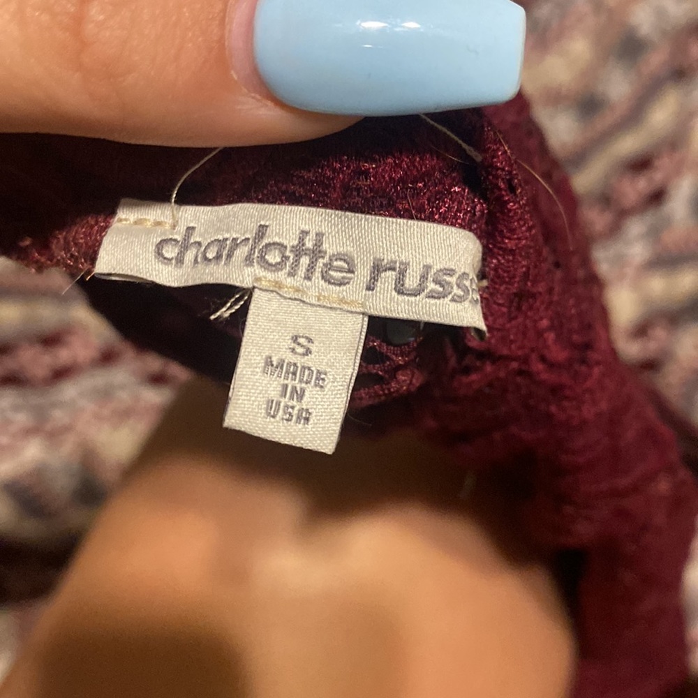 Maroon Charlotte Russe dress - Picture 2 of 2